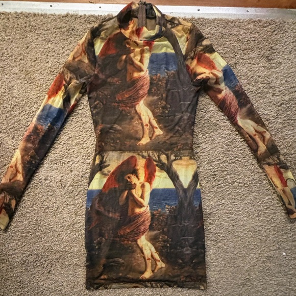 AKIRA brand Woman’s size small Watercolor painting dress Like new condition - Picture 4 of 16